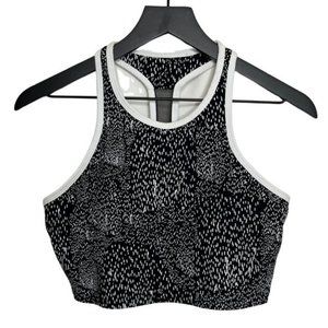 Fabletics Moorea Black/White Splatter Sports Bra